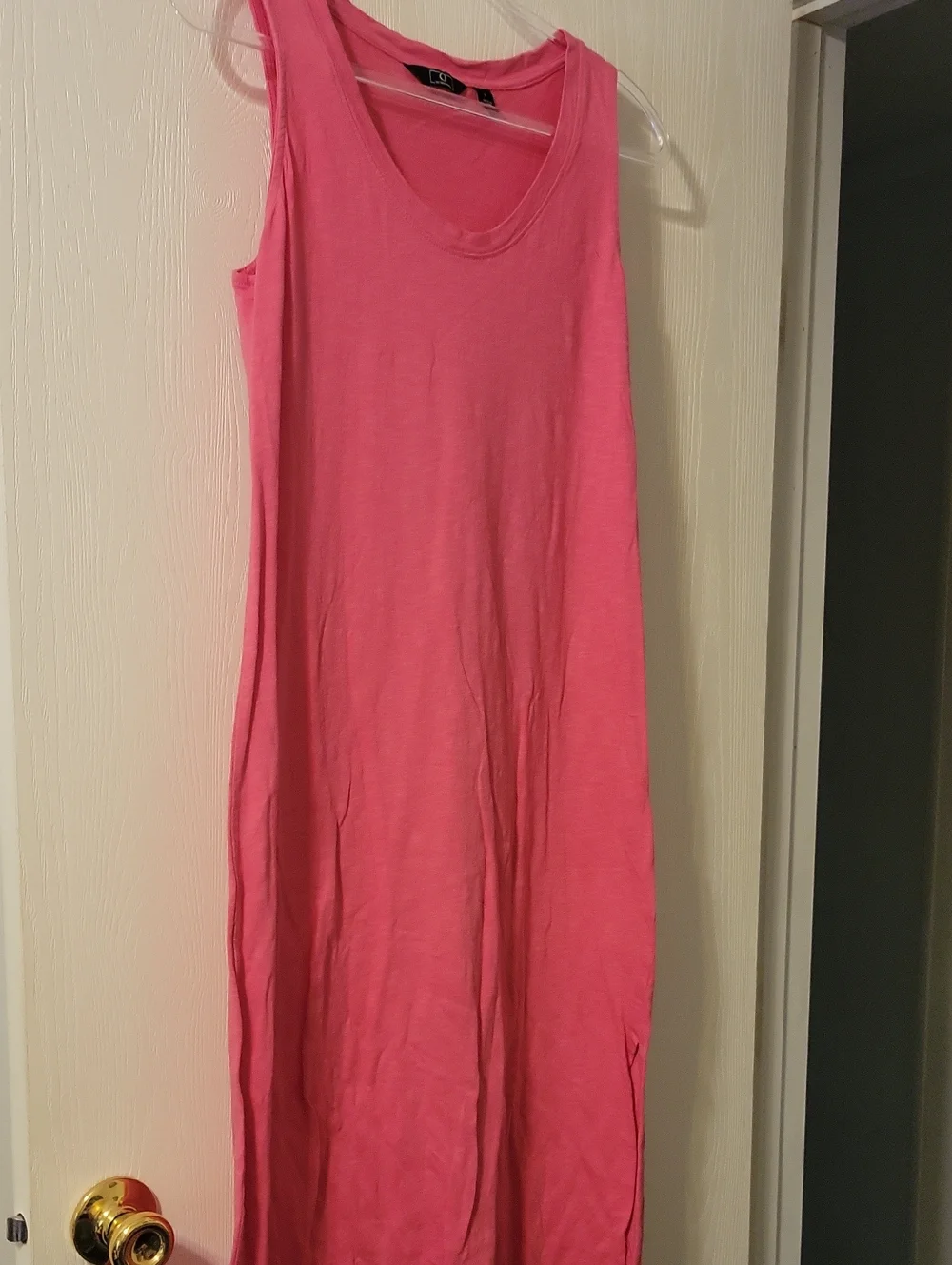 G by Giuliana Sleeveless Hot Pink Maxi Dress